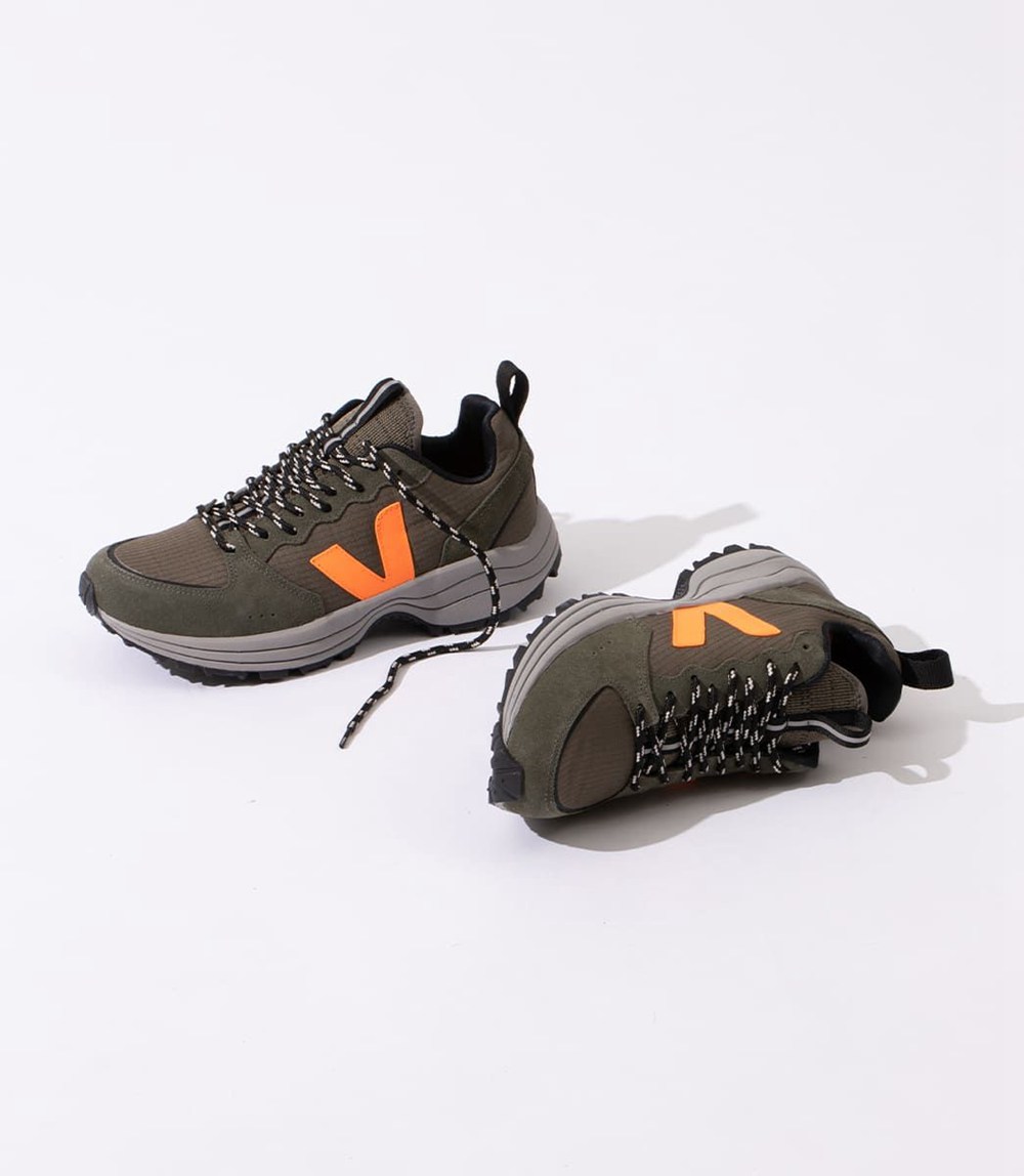 Veja Sneakers Womens - Venturi Ripstop - Olive/Orange - 0132RNUAE